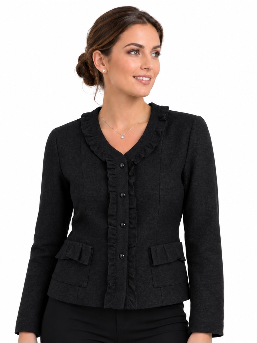 Sandra Angelozzi Elegant Black Blazer made in Canada